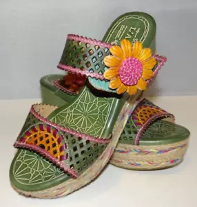 Spring Step L'ARTISTE Virgie 6.5 37 Plataforma Floral Alpargata Sandalias Zapatos - Imagen 1 de 13