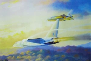 TSR 2 / Lightning Chase 'Flugzeug, großes Banner (90x50cm) - Bild 1 von 1