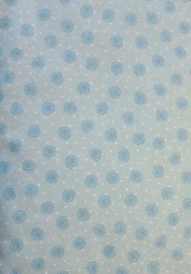 BTY X 44"W Flannel Fabric By A.E. Nathan Co. Blue Swirls Quilting Sewing Crafts - Picture 1 of 5