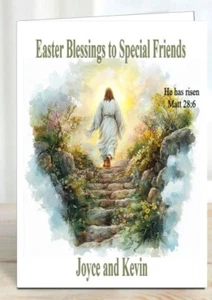 Personalised Religious Easter card daughter sister granddaughter son grandson - Picture 1 of 2