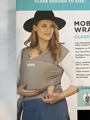 MOBY WRAP Clásico - Color Piedra Recién Nacido a Niño Pequeño 8-33 Lbs. Transporte de cadera o delantero Foto 1 de 4