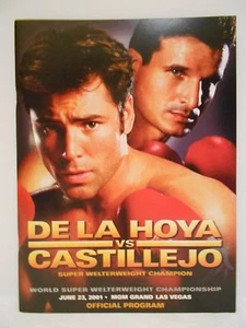 OSCAR DE LA HOYA vs. JAVIER CASTILLLEJO On-site Boxing Program 6/23/2001 NM - Picture 1 of 1