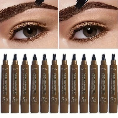 12 pack 4-pack eyebrow pencil set, extremely fine eyebrow pencil naturally smoot - Image 1 of 4