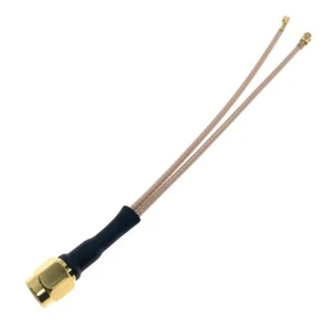 RG178 Cable RP-SMA Male to Y Type 2X U.FL IPX Female Adapter RF Coaxial Pigtail - Picture 1 of 4