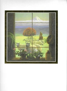 CANADIAN AIRLINES Flight Menu with Scene of Sheep in New Zealand Andris Leimanis - Foto 1 di 2