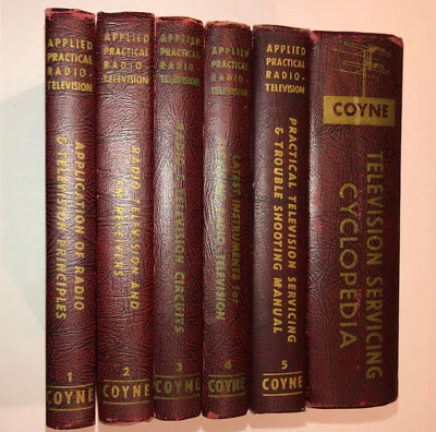 COYNE Applied Practical Radio-Television-1957-Vintage 6 Book Hardcover Set - Image 1 of 4