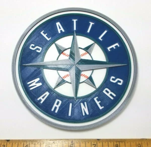 Seattle Mariners 3D Baseball Logo (2 Versions) - Emblem, Ornament or Magnet!! - Picture 1 of 12