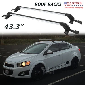 Portaequipajes de aluminio con cerradura para Chevy Sonic Sedán 43" portaequipajes de techo - Imagen 1 de 17