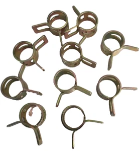 10mm Spring Clips Motorcycle Car Petrol Pipe Fuel Hose Clamps Pack of 10 - Picture 1 of 10