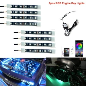 Luces LED de bahía de motor de auto RGB - APLICACIÓN con control inalámbrico para Dodge motocicleta Jeep - Imagen 1 de 9