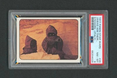 1977 Star Wars Panini Italy Stickers #26 Jawas Aim PSA 8 - Image 1 of 2