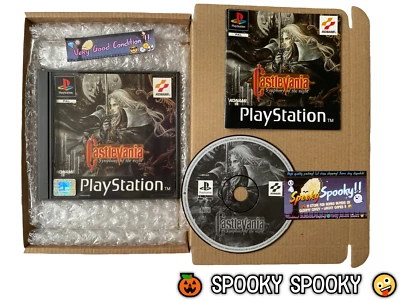 Castlevania Symphony of the Night PS1 - UK PAL VGC CIB with Black Border Box - Image 1 of 4