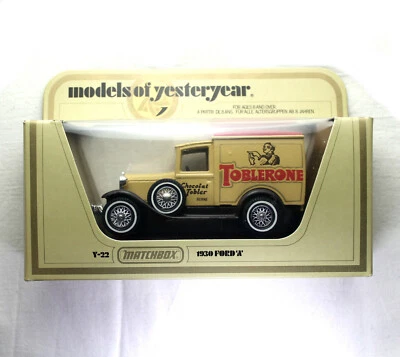 MATCHBOX MODELS OF YESTERYEAR, 1930 FORD A Y-22 Toblerone, Beige / Black Chassis - Image 1 of 4