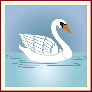 SCHWAN SCHABLONE - VOGEL WILDTIER SEE CYGNUS MALVORLAGE - Die kunstvolle Schablone - Bild 1 von 7