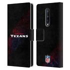 OFFICIAL NFL HOUSTON TEXANS LOGO LEATHER BOOK WALLET CASE FOR ONEPLUS PHONES