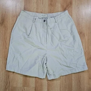 Eddie Bauer Shorts Womens 16 Tan Chino Hiking Outdoor Casual Cotton Khaki - Picture 1 of 13