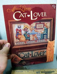 Folleto patrón punto de cruz, CAT LOVER, Alma Lynne Designs, 1995 instrucciones - Imagen 1 de 4