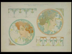 FRENCH ART NOUVEAU, WOMEN - 1903 LITHOGRAPH - RENE BEAUCLAIR - Picture 1 of 1