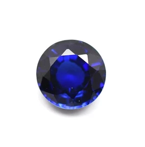 Lab Blue Sapphire Round Diamond Cut 6 mm 8 mm 10 mm 12 mm Loose Gemstones - Picture 1 of 6
