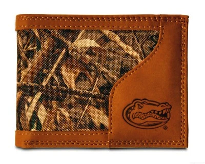 Cartera de cuero y camuflaje Realtree Max-5 plegable Florida Gators con logotipo en relieve NCAA Foto 1 de 4