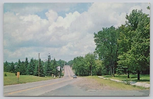 Merrill Wisconsin, Highway 51 County Courthouse Tower, alte Postkarte - Bild 1 von 2
