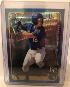 2015 Bowman Chrome (1st) FRANK SCHWINDEL Blue Wave RC SSP CUBS - Picture 1 of 2
