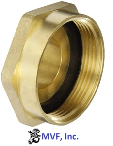 2-1/2" Female NST X 1-1/2" Male NST Hex Brass Hydrant Adapter DIXON FM25F15F - Picture 1 of 2