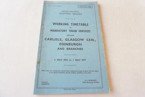 1976 Scottish Region Railway Working Timetable Sect GB Carlisle Edinburgh - Picture 1 of 7