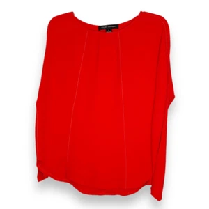 Ralph Lauren Black Label Red Long Sleeve Viscose Acetate Blouse Women’s Size 6 S - Picture 1 of 8