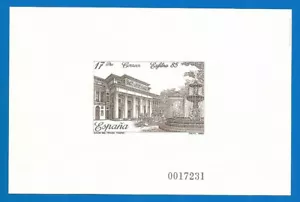 SPAIN 1985 year, special mint Block Black print ( brown tint ) Architecture - Picture 1 of 1