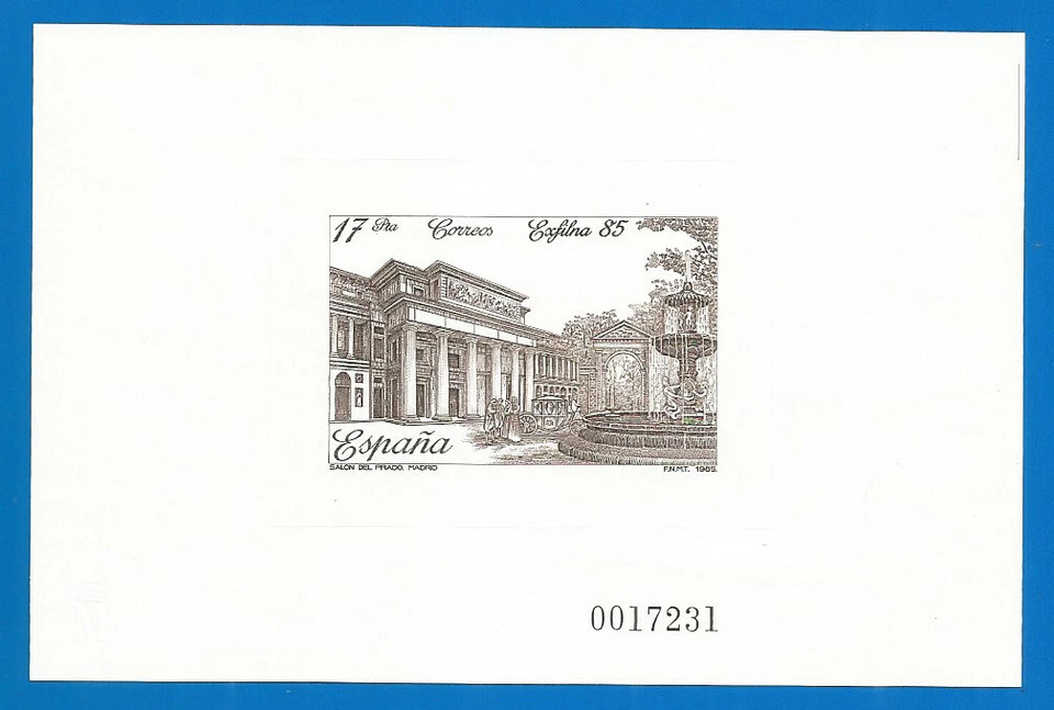 SPAIN 1985 year, special mint Block Black print ( brown tint ) Architecture - Image 1 of 1
