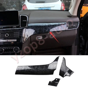 For Benz GLS GLE 2016-2019 Black Wood Grain Central Console Dashboard Panel Trim - Picture 1 of 6