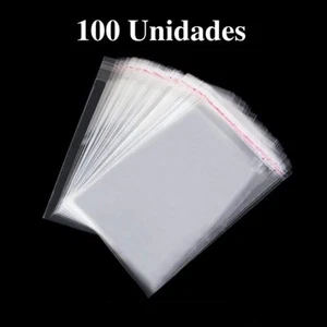 100 BOLSAS DE CELOFAN CON CIERRE ADHESIVO DE 6 X 10 CM BISUTERIA REGALOS - Imagen 1 de 1