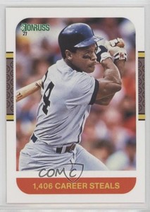 2021 Donruss Retro 1987 Variation Rickey Henderson (1406 Career Steals) HOF