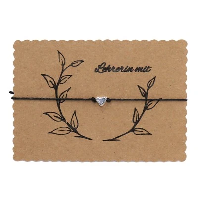 boasicea Lehrerin mit Herz Wunscharmband - Wünsch Dir was - Abschiedsgeschenk - Bild 1 von 4