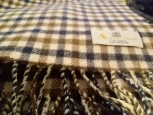 Bufanda Vintage Aquascutum of London - Lana de Cordero - Etiqueta Blanca, Club Check - Imagen 1 de 8