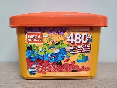 Mega Construx Play Brick Box Building Toys for Creative Play - 480 Pieces - Image 1 of 4