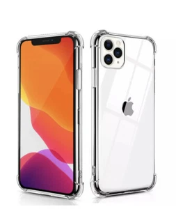 iPhone 11 Pro Case Clear Transparent Silicone Soft Thin TPU Gel Cover 5.8" - Picture 1 of 6