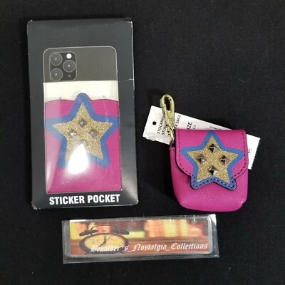 Новый розовый/синий/золотой звезды с заклепками телефона стикер карман бумажник с Air Pod чехол - Изображение 1 из 4