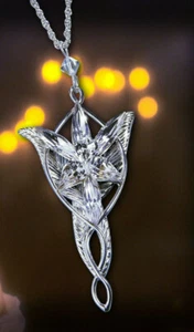 Lord of the Rings Necklace Pendant Arwen Evenstar Elf Movie Wedding Jewellery - Picture 1 of 5