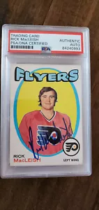 1971-72 OPC SIGNED AUTO ROOKIE CARD RICK MACLEISH FLYERS PENGUINS # 207 PSA DNA - Picture 1 of 1