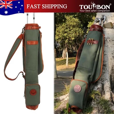 TOURBON Canvas Golf Clubs Bag Tools Carry Sunday Travel Case in AU-Special Offer - Image 1 of 4