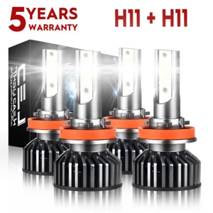 For Chevy Impala 2006 2007 2008-2013 Combo 6K COB LED Headlights High-Low Bulbs - Picture 1 of 17