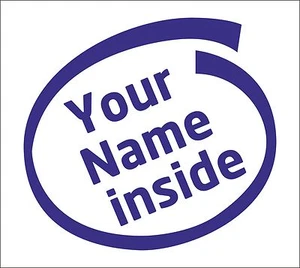 Personalize YOUR NAME Inside decal sticker vinyl art car home joke custom funny - Picture 1 of 2