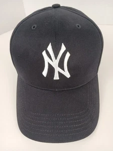 New York Yankees MLB Hat Navy Blue Gray Brim Strapback Cap 100% Cotton... - Picture 1 of 15