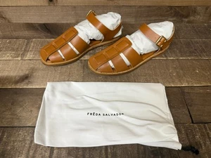 ⚡️Freda Salvador Sera Sandalia Pescador Zapato Coñac Becerro Cuero Marrón 8M NUEVO⚡️ - Imagen 1 de 6
