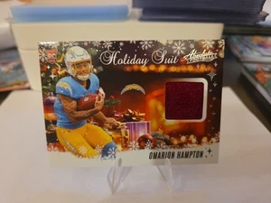 2025 Absolute Football Omarion Hampton Relic Holiday Suit Rookie Chargers - Bild 1 von 2