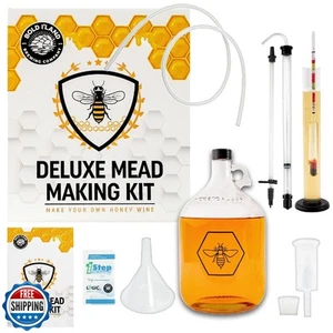 Kit completo per fare idromele - Include barattolo di fermentazione in vetro da 1 gallone, sorso automatico - Foto 1 di 5