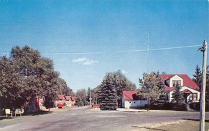 Thunder Bay Motor Court Alpena, Michigan Roadside 1950er Vintage Postkarte - Bild 1 von 2
