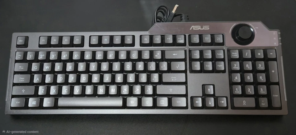 Asus G01 KB Backlit Gaming Keyboard Volume Knob Tilt Legs Tested Working Great - Image 1 of 4
